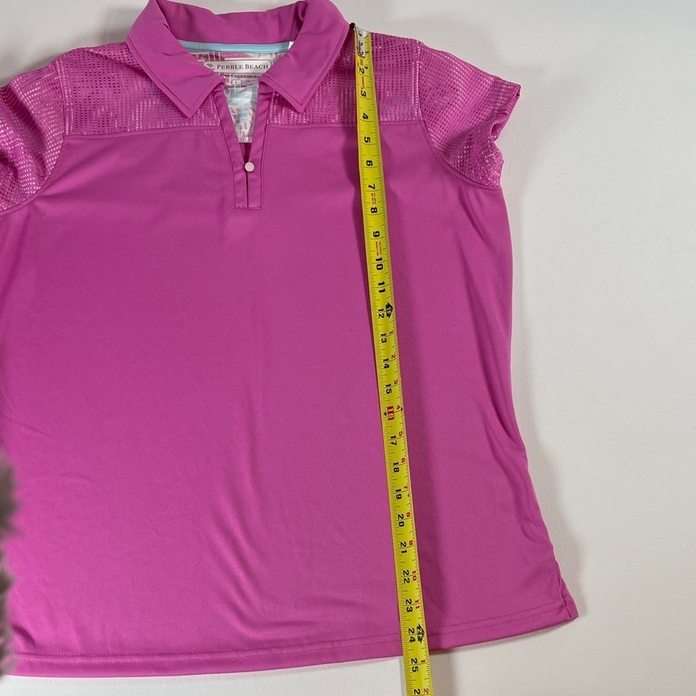 Pebble Beach Dry Luxe Pink Performance Golf Shirt Women’s Large - Picture 8 of 9